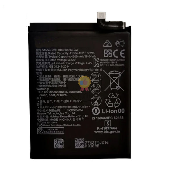 Replacement Battery HB486486ECW for Huawei P30 Pro Mate 20 Pro 4200mAh