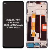 Replacement LCD Display Touch Screen With Frame for OnePlus Nord N200 5G DDE2118 DE2117