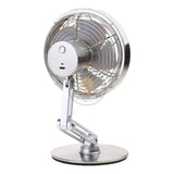 Small Metal Cooling Fan 5V 4W 3Speed Adjustable Height 360°Rotate Desk Fan for Travel and Working