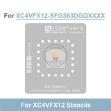 Amoae XC4VFX12 BGA Reballing Stencil Set for SFG363DGQXXXX 0.20mm Planting Tin Platform Steel Mesh Template Kit