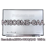 Replacement New Display N180GME-GAA 18.0 inch LCD Screen Panel 40 PINS EDP 2560X1600 165Hz