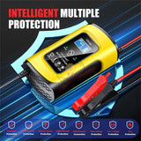 12V 8A Full Automatic Intelligent Smart Battery Charger for SUV Car GEL Lead-Acid WETF Battery Charge Pulse Repair LCD Display