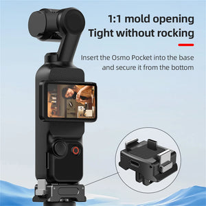 Action Camera Upright Charging Base Desktop Stand Mount Quick Release Base Aluminum Alloy Replacement for DJI OSMO Pocket 3