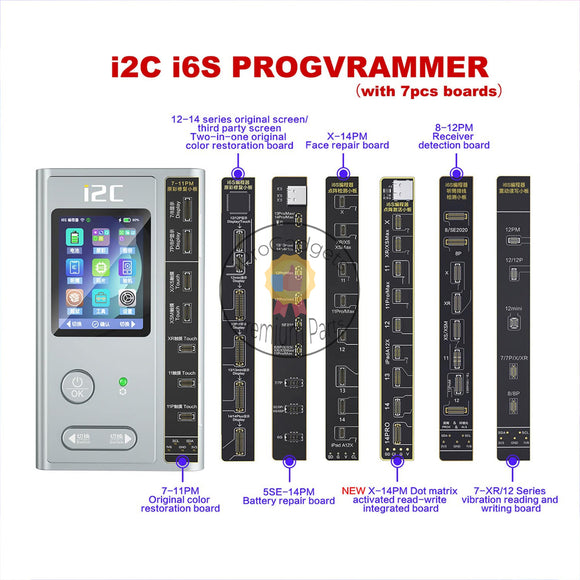 i2C i6S Intelligent Programmer for iPhone 7-14 ProMax True Tone Function Dot Matrix Repair