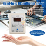 YMC01 Handheld DC Milliohmmeter Low Resistance Tester Meter Four Wire Kelvin Measurement Rechargeable