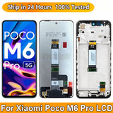 Replacement LCD Display Touch Screen With Frame For Xiaomi Poco M6 Pro 5G 23076PC4BI 