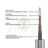 Mijing C210 Series Purple Copper Integrated Soldering Iron Tips Mobile Phone PCB Repair Soldering Iron Tips