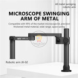 MaAnt JX-02 Robotic Arm Microscope Articulating Arm Bracket Rotatable Large Operating Range Metal Forging Folding Stand