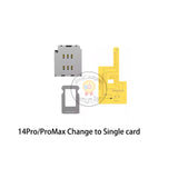 Wylie eSim to Dual Card Flex Ca‮lb‬e for iPhone 14 15 Pro Max Plus eSim to Single Sim Card Slot Tray No N‮ee‬d Separation Parts