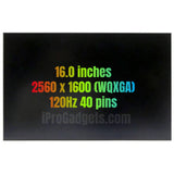 Replacement New Display for Lenovo 5D11B02425 16.0 inch 2.5K 120Hz IPS LCD Screen Panel