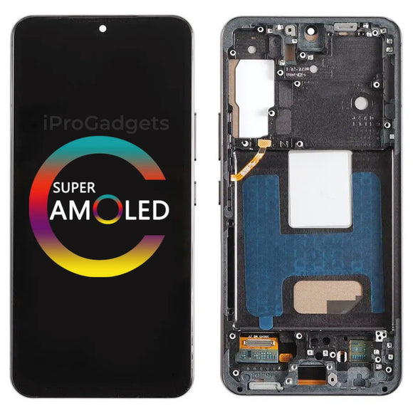 Replacement AMOLED Display For Samsung Galaxy S22 5G SM-S901B S901U S901W Touch Screen With Frame Assembly