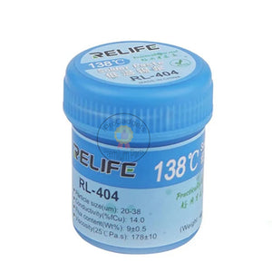 Relife RL-404 Lead-free Low Temperature Melting Point 138°C Degrees Tin Paste