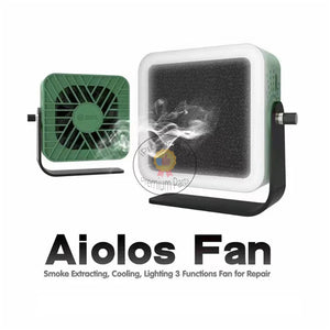 2UUL Aiolos Smoke Extracting Fan with Lighting Function for Mobile Phone Maintenance Motherboard Welding Repair Cooling Fan