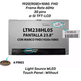 LTM238HL05 23.8 inch All in One LCD Panel Replacement for Desktop Monitor