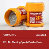 Mechanic Special Solder Paste LW50 ZC50 ZW50 GW50 for Motherboard Chip CPU Planting Tin Repair Solder Flux 138℃/158℃/183℃/217℃