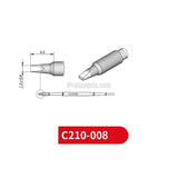 C210-008 Soldering Tips compatible for JBC SUGON AIFEN A5/A9/A9pro/A10/T21/A902/T26D/T3602 T210 Replacements Handle Tips