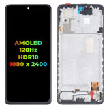 Replacement New Display For Xiaomi Redmi Note 10 Pro 4G M2101K6G M2101K6R AMOLED Touch Screen With Frame Assembly