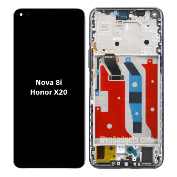 Reemplazo para Huawei Nova 8i Honor X20 Honor 50 Lite pantalla táctil LCD con ensamblaje de marco negro