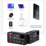 Qianli Meag-Idea P605S 5-ports Quick Charge Power Supply Intelligent Fast Charging 60W LED Digits Display Charging Tool