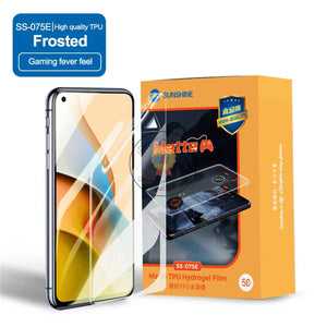 Sunshine SS-075E Matte Hydrogel Film With Cutting Code Anti-blue HD Clear Sheet TPU Phone Protector 50Pcs/Box