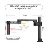 MaAnt JX-02 Robotic Arm Microscope Articulating Arm Bracket Rotatable Large Operating Range Metal Forging Folding Stand