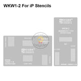 Amaoe WKW1-2 Green Oil Repair Digging Hole BGA Reballing Stencil for IP 12PM-15PM X-12P Planting IC Soldering Tin Steel Net