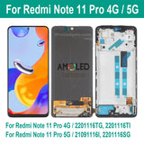 Replacement AMOLED Display Touch Screen With Frame for Xiaomi Redmi Note 11 Pro 4G 5G 21091116C