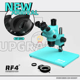 RF4 6.5X-65X High Quality Research Electronic Components B1 Big Base PCB SMD Repair Stereo Zoom Microscope RF6565TVP