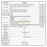 Zoyi Special Capacitance Meter ZT-M2H Intelligent Anti Burning Digital Multimeter AC/DC Current