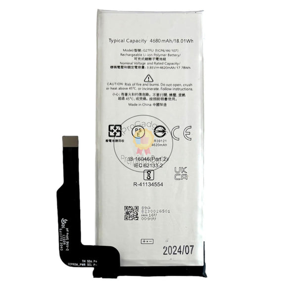 Replacement Battery G27FU for Google Pixel 5A 5G G1F8F G4S1M Repair Parts