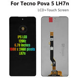 Replacement LCD Display Touch Screen Assembly For Tecno Pova 5 LH7n Pova5 Black