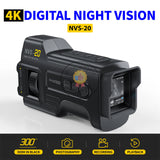 Fnirsi NVS-20 4K UHD Infrared Night Vision Monocular Telescope 300M 36MP 6X Zoom Digital Monoculars for Hunting Camping Outdoor