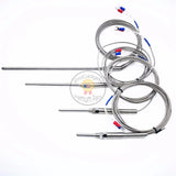 Mastic MS6514 Dual Channel Digital Thermometer + 30mm 50mm 100mm 200mm K-type Thermocouple Temperature Sensor Probe 2 Meter