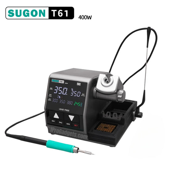 Sugon T61 Soldering Station 400W Compatible Iron Tip C470 245 210 Large Solder Joints Welding Rework Station