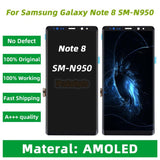 Replacement for Samsung Galaxy Note 8 N950F SM-N950A N950U AMOLED Display Touch Screen Assembly With Frame