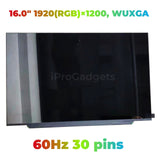 Replacement 16 inch LCD Screen NV160WUM-NH0 NV160WUM NH0 Laptop Display 60HZ FHD 30pin