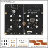 X1011 4-Port PCIe to M.2 NVMe SSD Hard Disk Expansion Board for Raspberry Pi 5