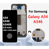 Replacement AMOLED Display Touch Screen With Frame for Samsung Galaxy A34 5G A346B A346U A346E