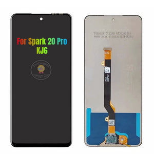 Replacement LCD Display Touch Screen For Tecno Spark 20 Pro KJ6 Black