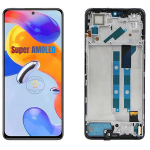 Replacement Super AMOLED Display Touch Screen With Frame For Xiaomi Redmi Note 11 Pro 5G 21091116I 2201116SG