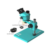 Mijing New Trinocular Microscope RF4 & MJ-31VP Metal Gear Continuous Zoom 7-50x Locking Knob Accurately Lock Magnification