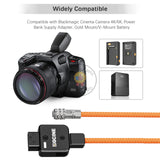 Zgcine DT-BMD D-Tap to 2-Pin BMPCC Power Cable Compatible with Blackmagic Pocket Cinema Camera