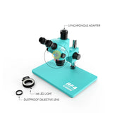 RF4 6.5X-65X High Quality Research Electronic Components B1 Big Base PCB SMD Repair Stereo Zoom Microscope RF6565TVP