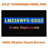 Replacement 23.8 INCH FHD LCD Touch Screen LM238WF5(SS)(G2) Display LM238WF5-SSG2 New
