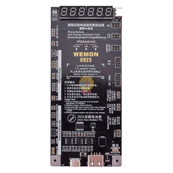 Wemon C923 5-9V Adaptive Voltage Fast Charging Activated Board for iPhone 5-15PM & Android Phone Charging Activation Board