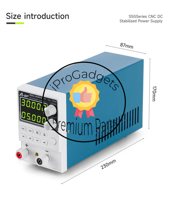 A-BF SSG-305DS Power Supply Adjustable Programmable Laboratory Bench Power Supply