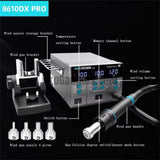 SUGON 8610DX Pro 1000W Hot Air Rework Station Microcomputer Digital Display BGA Rework Station Curved Nozzle Repair Welding Tool