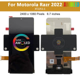 Pantalla táctil plegable de repuesto AMOLED LCD para Motorola Razr 3 5G 2022 XT2251-1