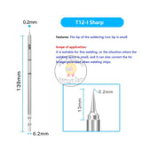 MaAnt T12R Lead-free Soldering Iron Tips Soldering With Copper Heat Sharp Straight Curve Arc Blade Tips Phone Repair Tools