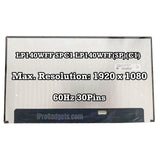 Replacement New Display LP140WFF SPC1 LP140WFF-SPC1 FHD IPS LCD Screen Matrix Panel 14.0 inch